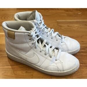 Nike Court Royal 2 CT1725-100 Mid Top Retro Sneakers Size 7.5 Women's White